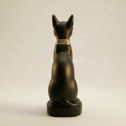 Bastet Cat Statue Black & Gold 13cm