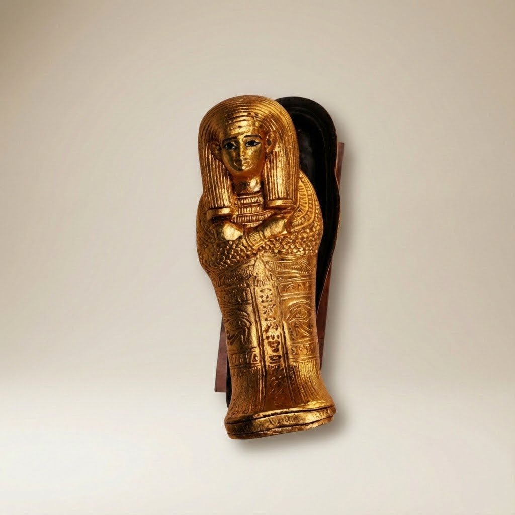 Coffin with Mummy inside with Stand