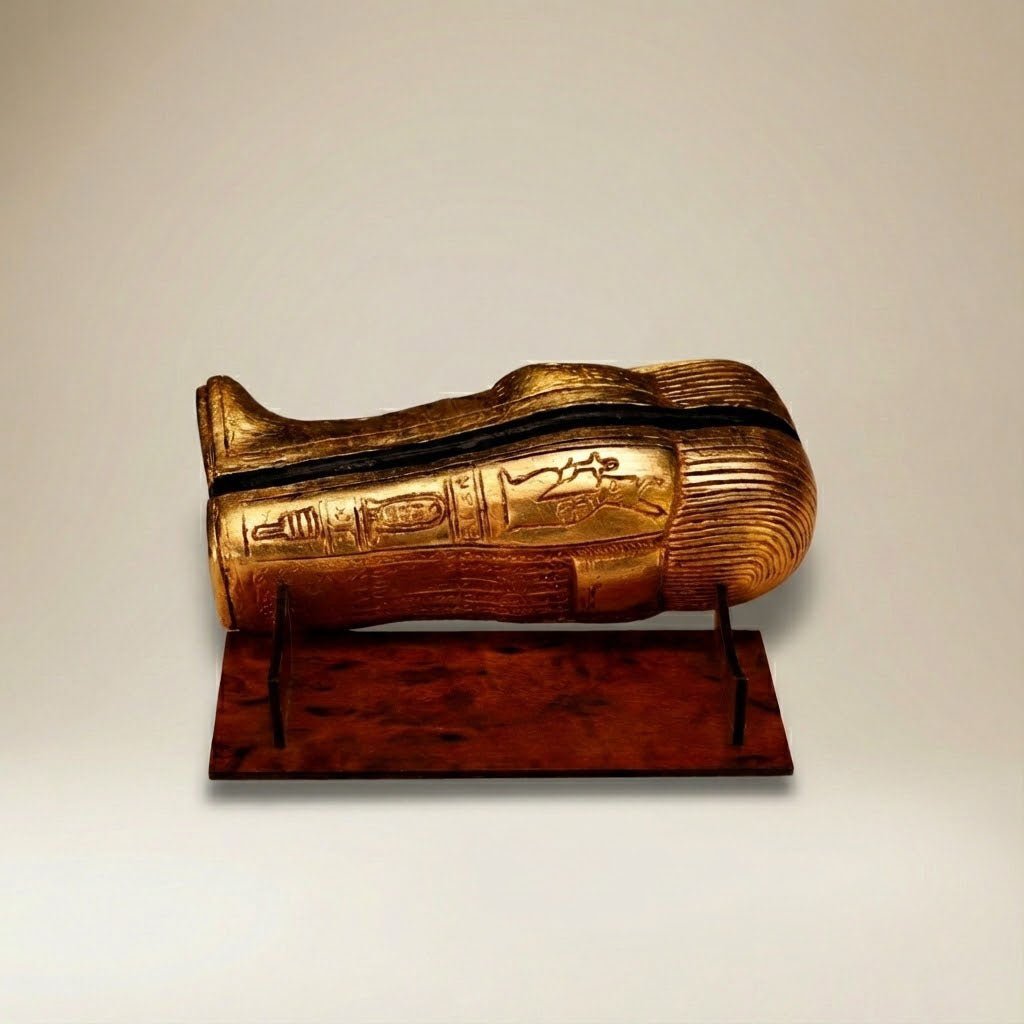 Coffin with Mummy inside with Stand