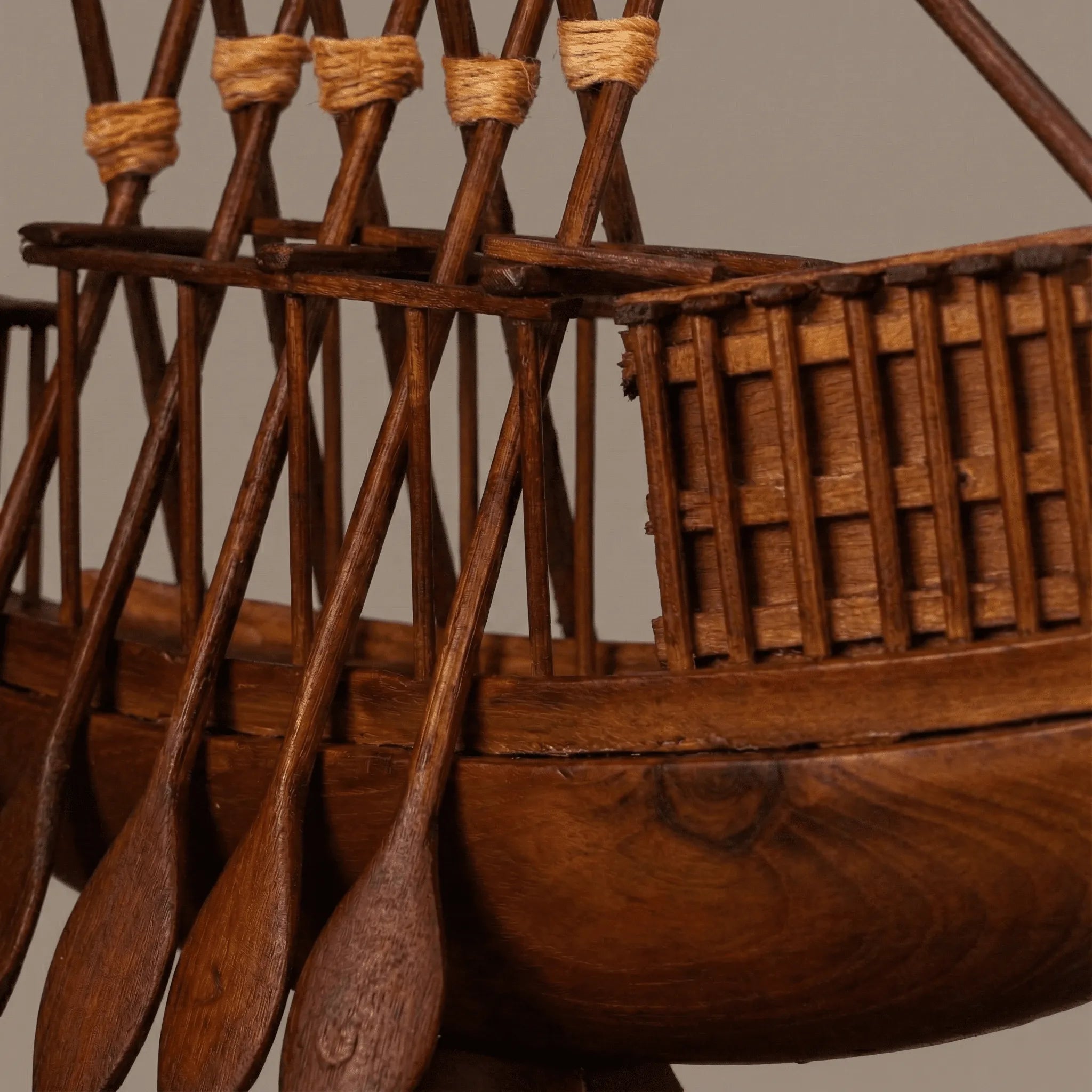 Funerary Boat of King Khufu Plexi Cover and Wooden Base 39cm