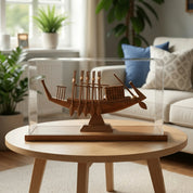 Funerary Boat of King Khufu Plexi Cover and Wooden Base 39cm