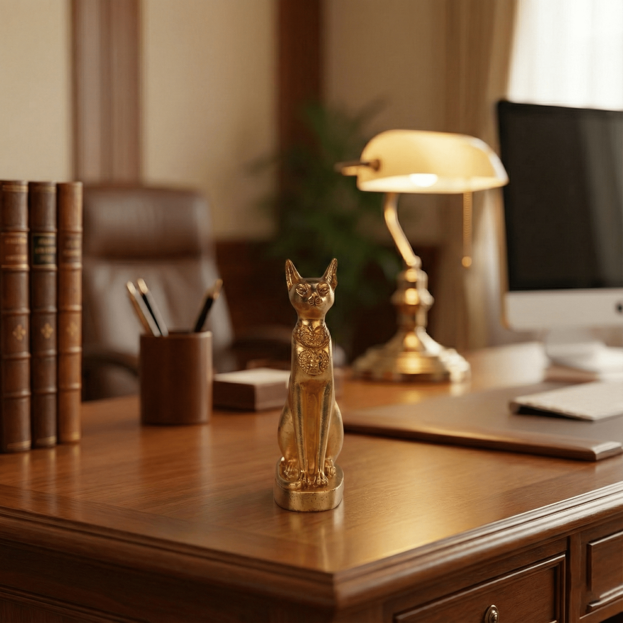 Bastet Cat Statue Gold