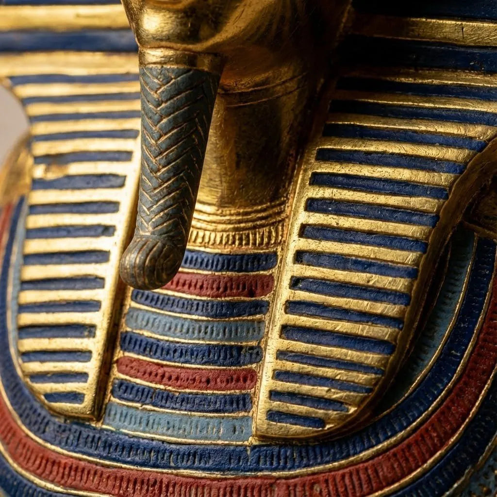 Mask of King Tutankhamun Wooden Base 16cm