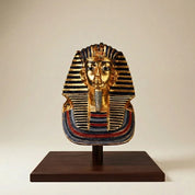 Mask of King Tutankhamun Wooden Base 16cm
