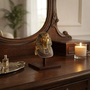 Mask of King Tutankhamun Wooden Base 10cm