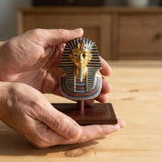 Mask of King Tutankhamun Wooden Base 10cm