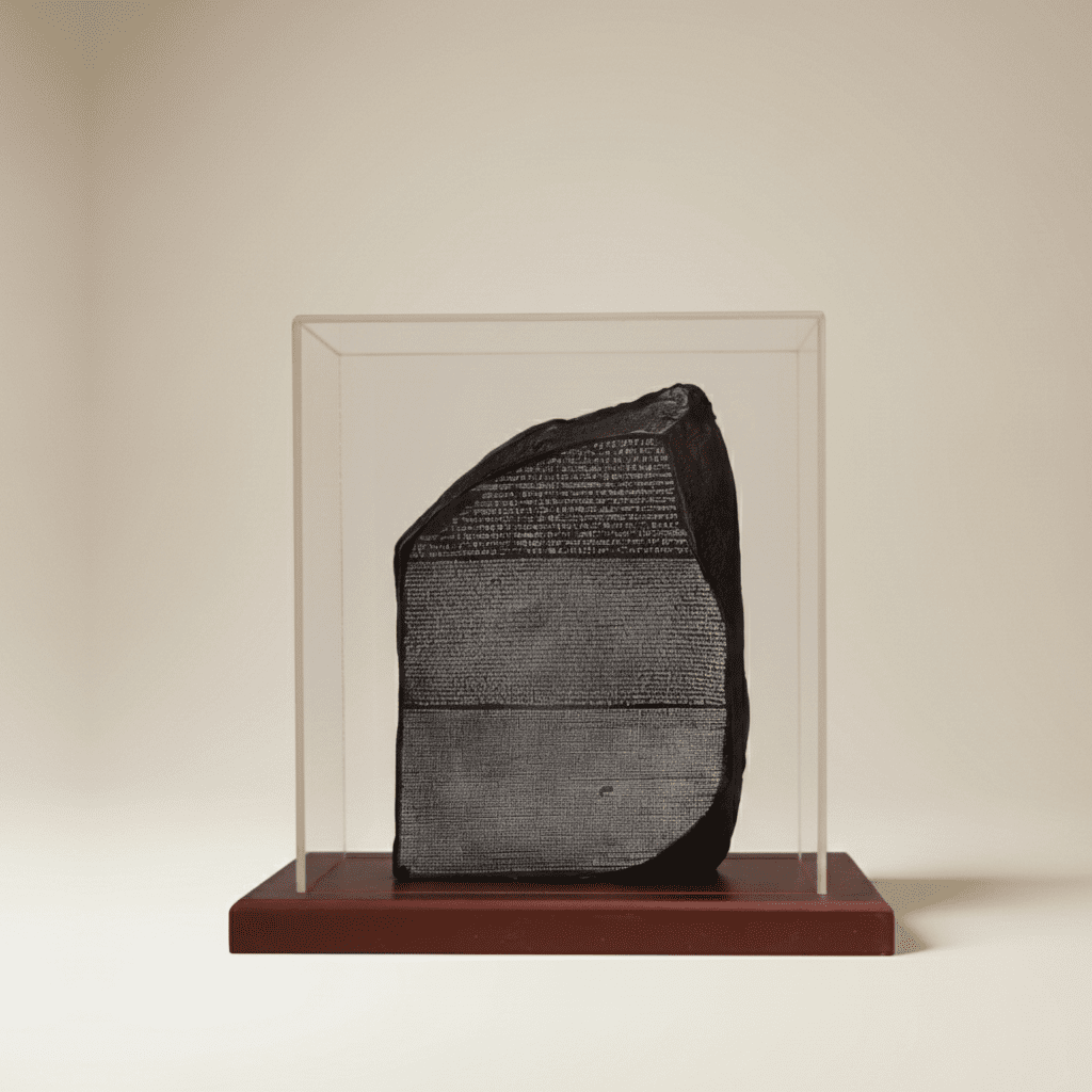 Rosetta Stone Plexi Cover and Wooden Base