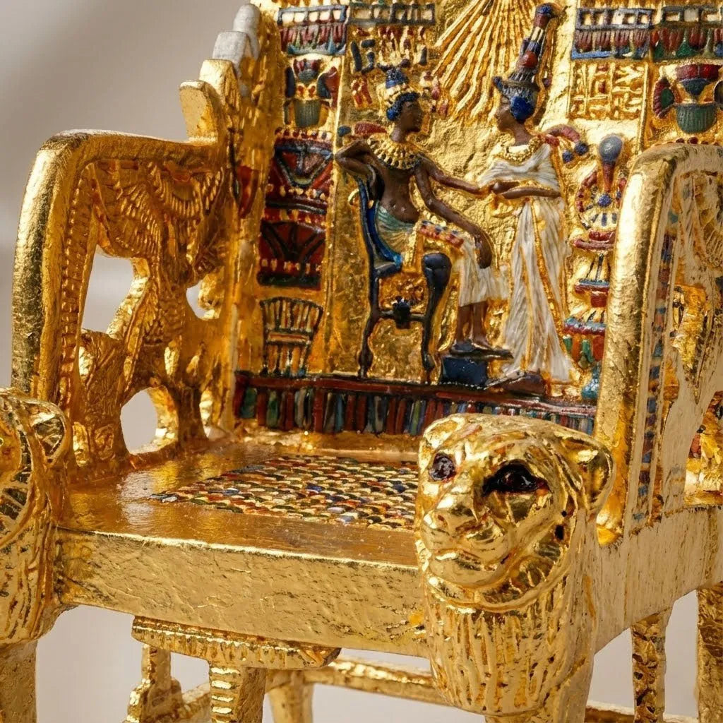 Throne Chair of King Tutankhamun Plexiglass Cover