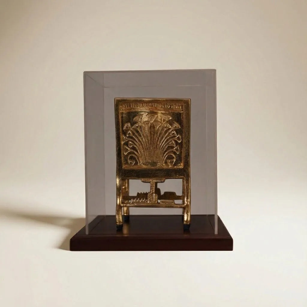 Throne Chair of King Tutankhamun Plexiglass Cover