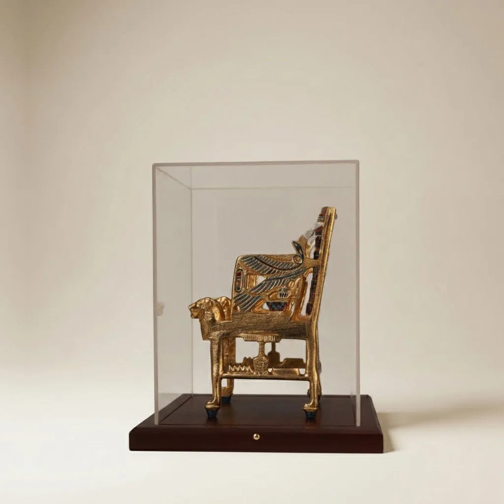 Throne Chair of King Tutankhamun Plexiglass Cover